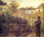Monet painting in his Garten in Argenteuil renoir